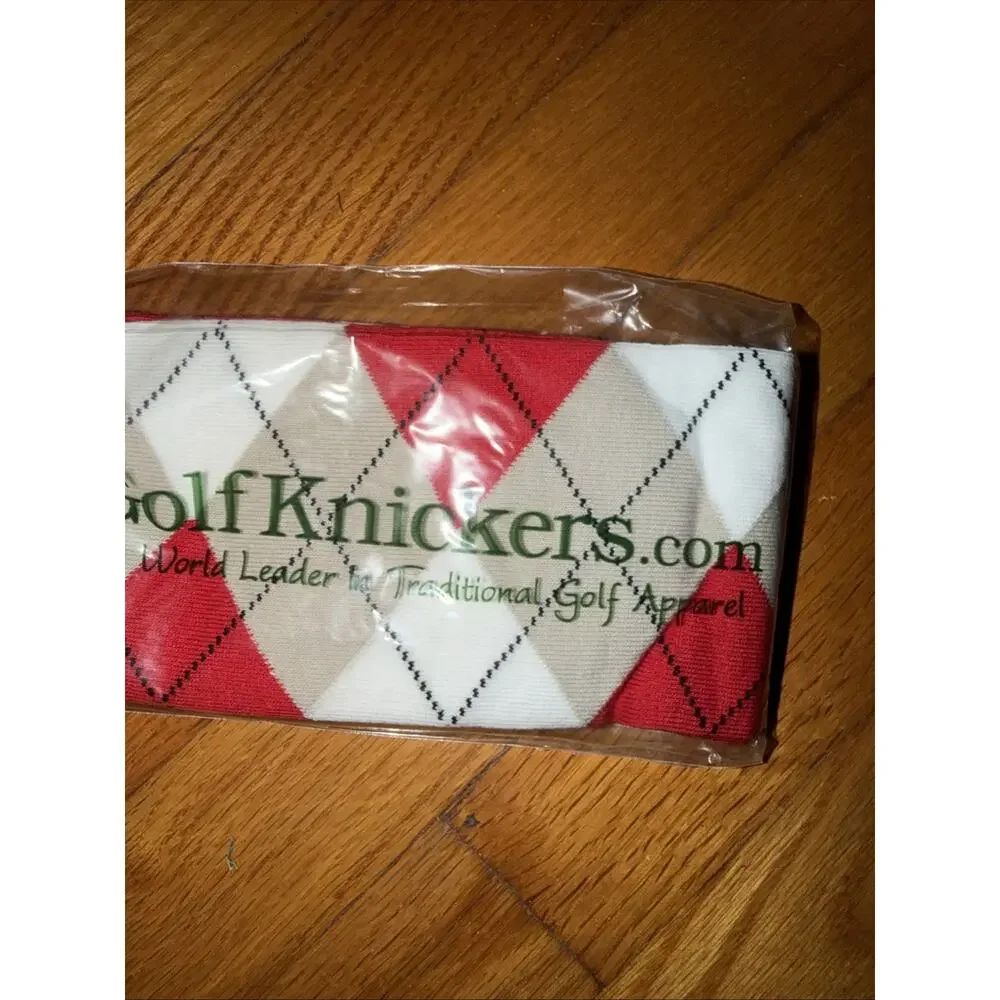 Golf Knickers Colorful Knee High Argyle Cotton Socks For Men Red White Tan New